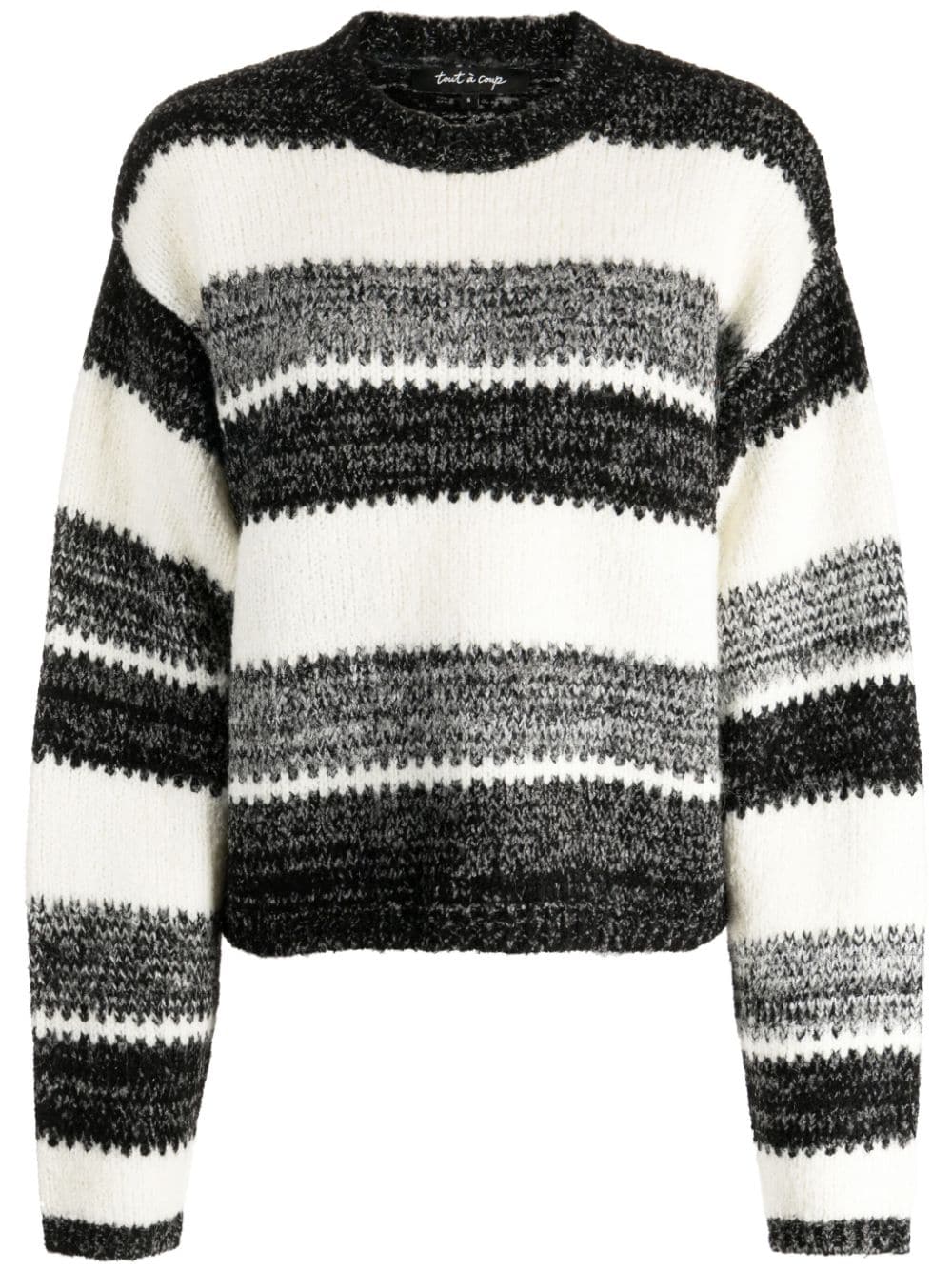 tout a coup stripe-print wool-blend jumper - Black von tout a coup