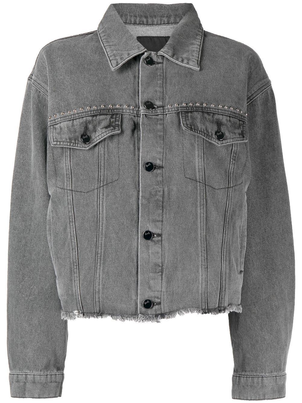 tout a coup stud-embellishes denim jacket - Grey von tout a coup