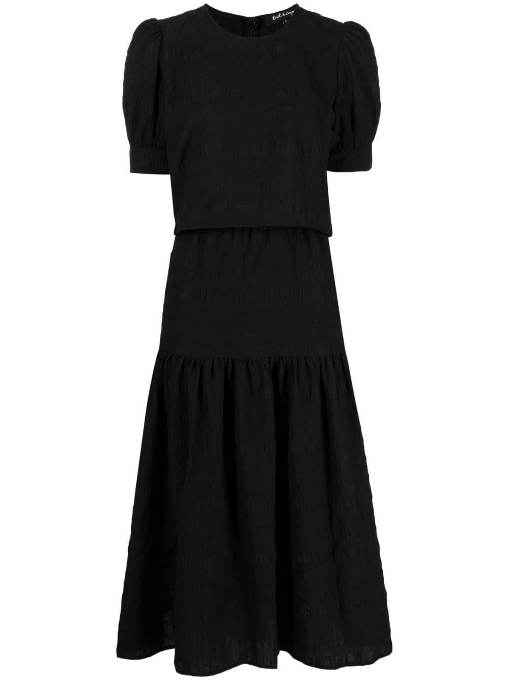 tout a coup jacquard top and skirt set - Black von tout a coup