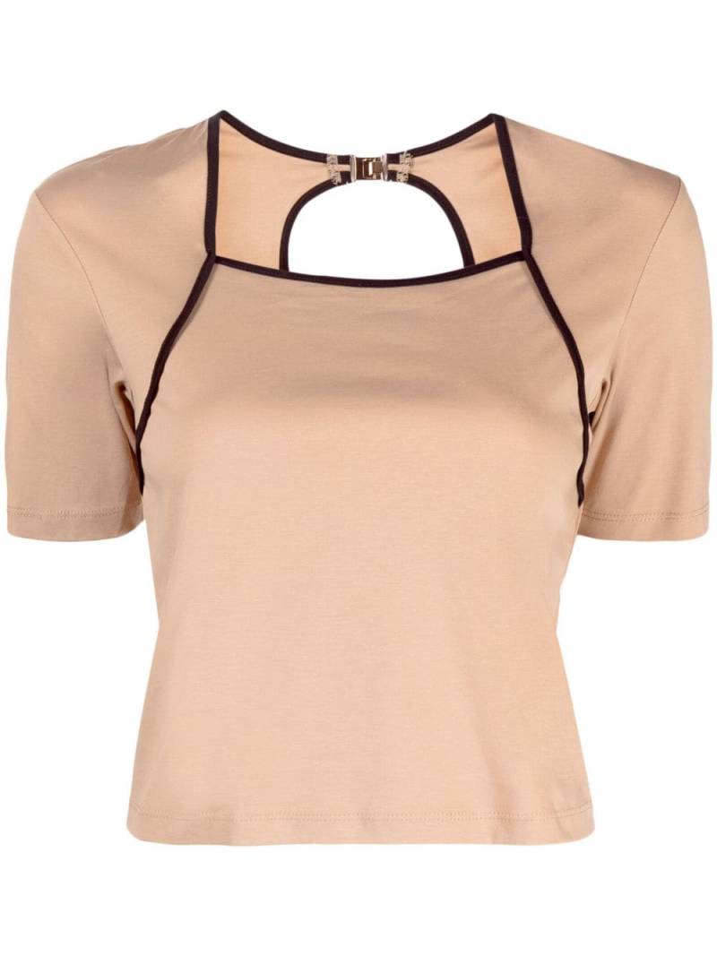 tout a coup two-tone T-shirt - Brown von tout a coup