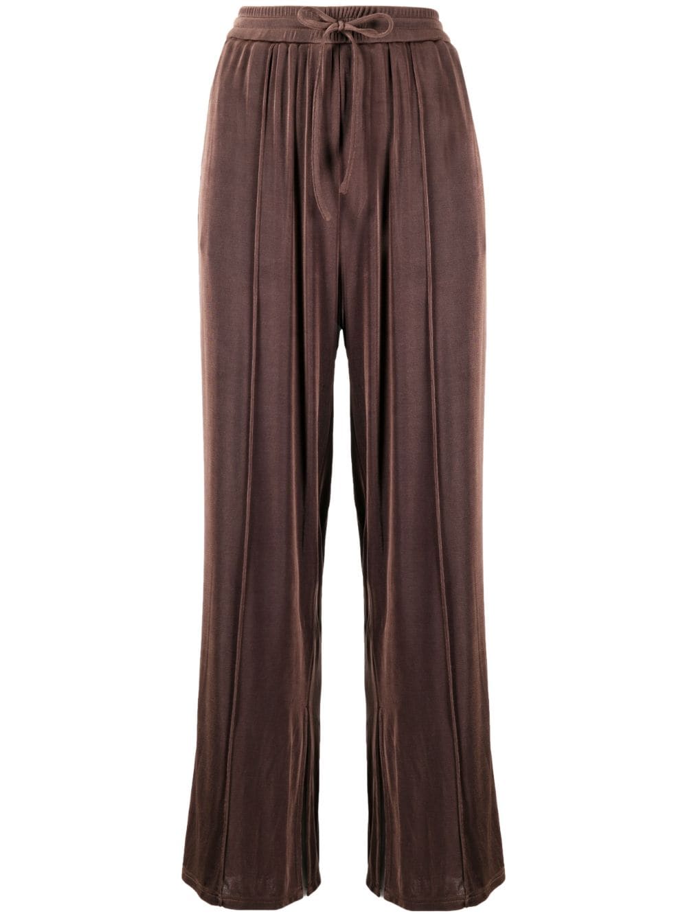 tout a coup velour straight-leg trousers - Brown von tout a coup