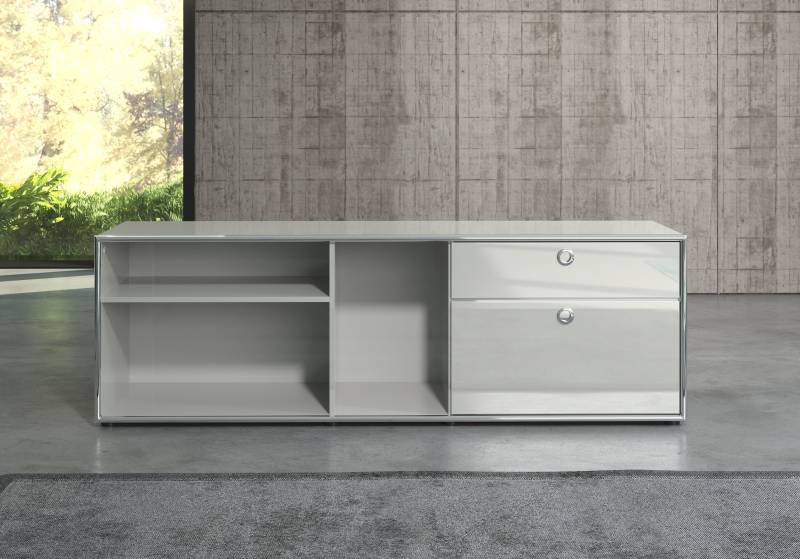Places of Style Aktenschrank »Imperia«, Hochglanzoptik mit eleganter Chromumrahmung - Made in Italy von PLACES OF STYLE