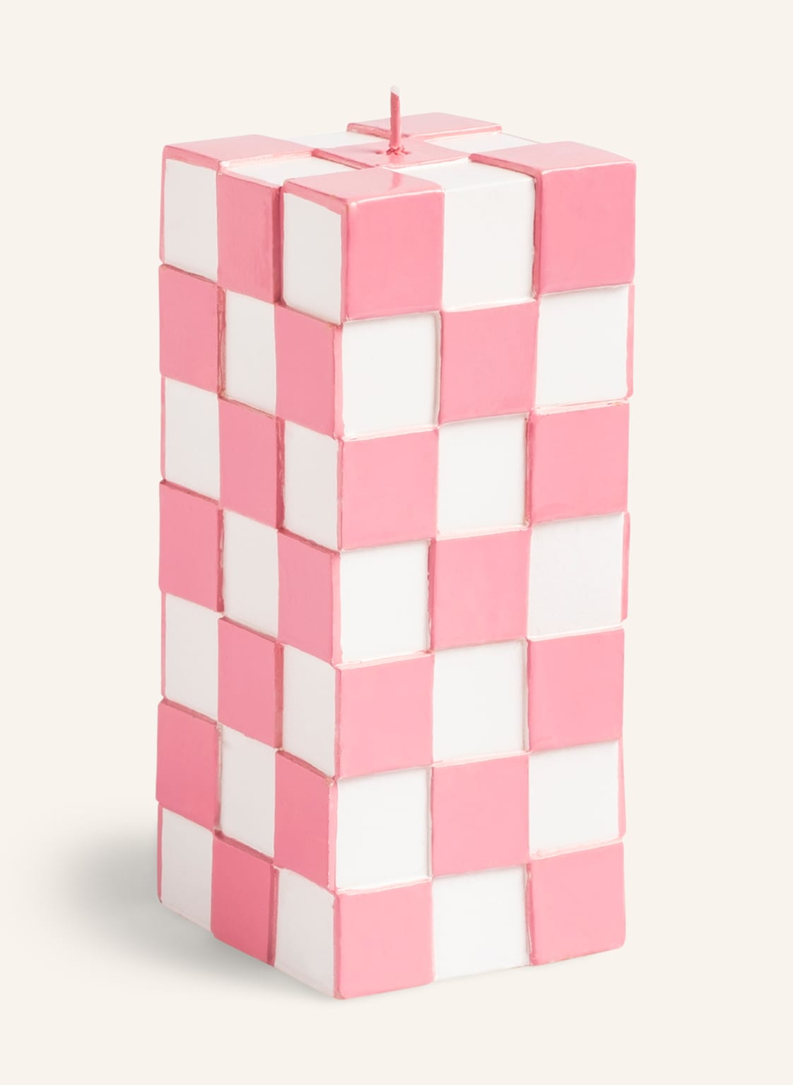 &K Amsterdam Kerze Check pink &K Amsterdam Kerze Check pink von &k amsterdam