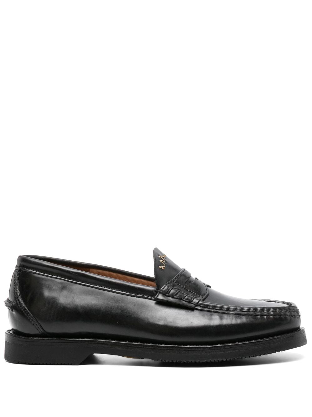 visvim Fabro-Folk leather loafers - Black von visvim