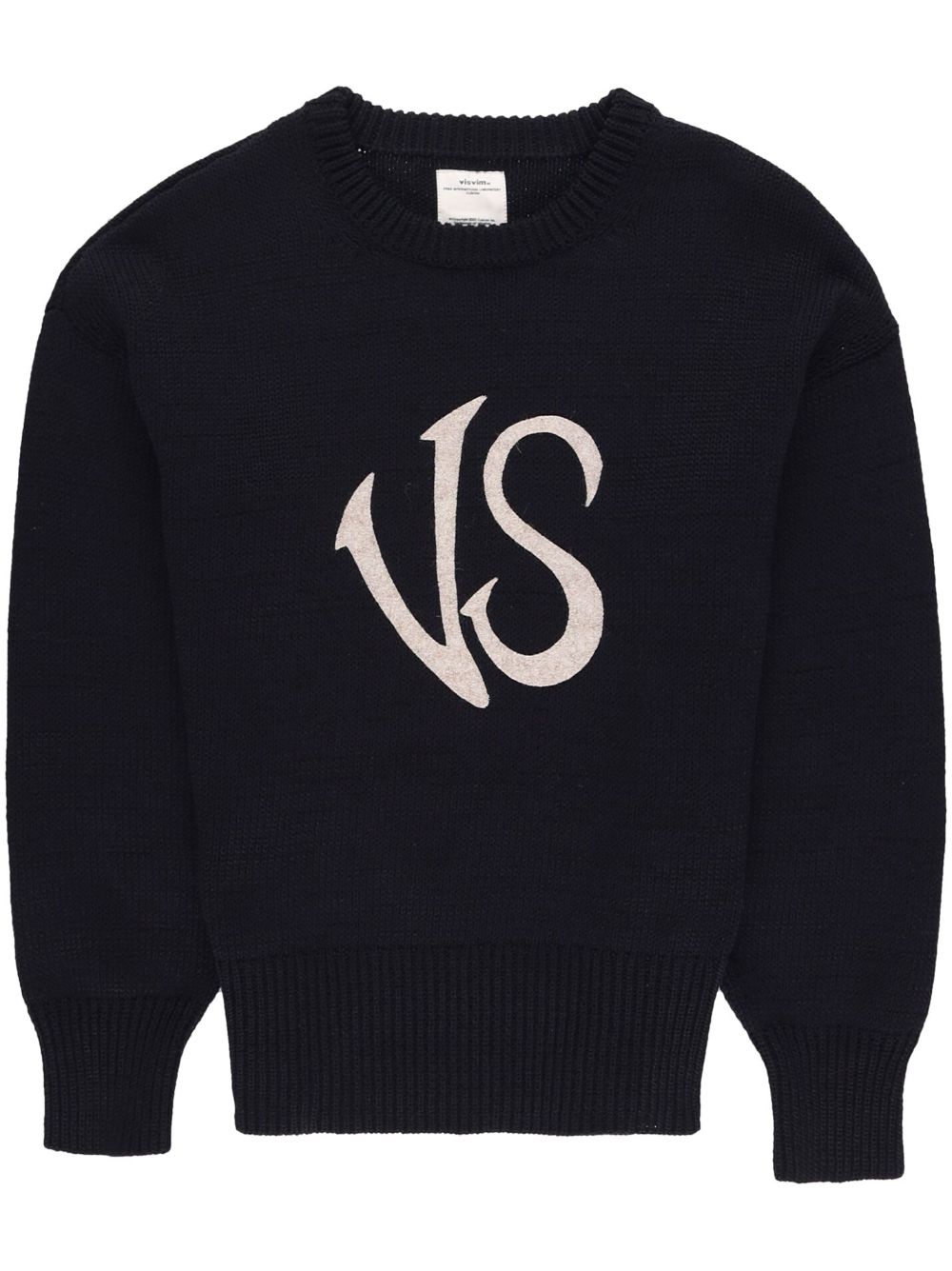 visvim logo-print knitted jumper - Blue von visvim