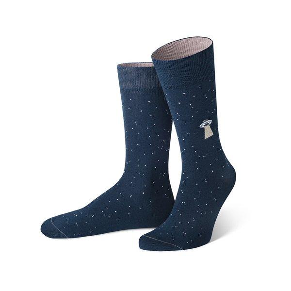 Wadenlange Socken Herren Dunkelblau 43-46 von von Jungfeld