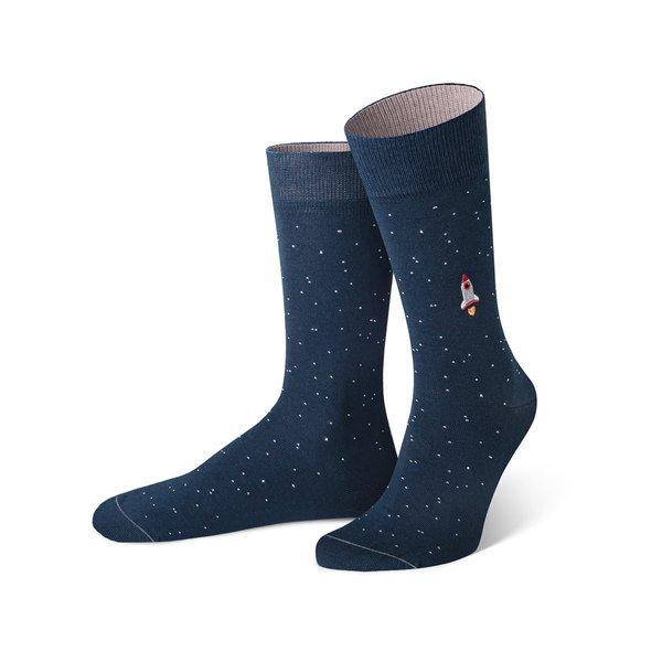 Wadenlange Socken Herren Dunkelblau 39-42 von von Jungfeld