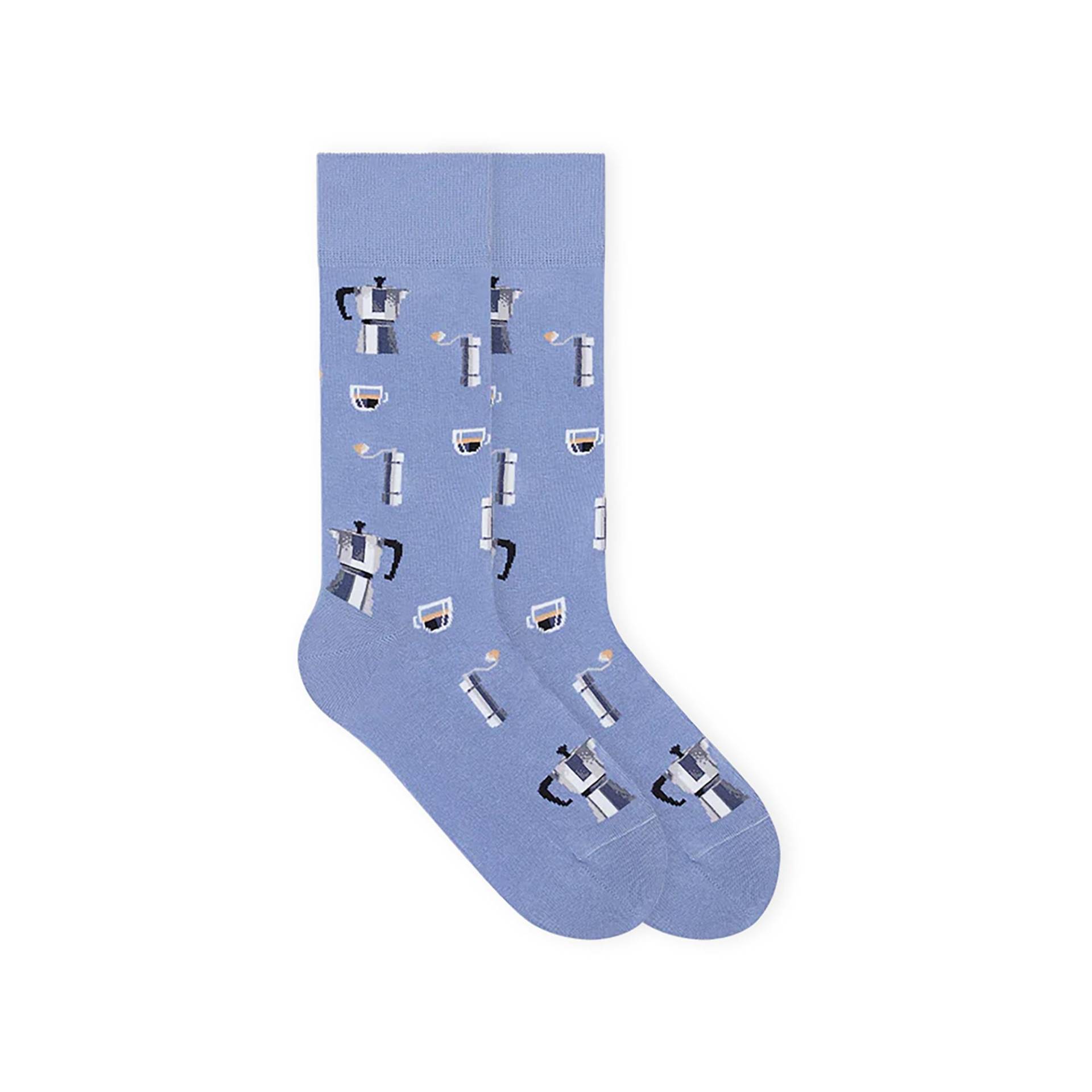 Wadenlange Socken Herren Taubenblau 39-42 von von Jungfeld