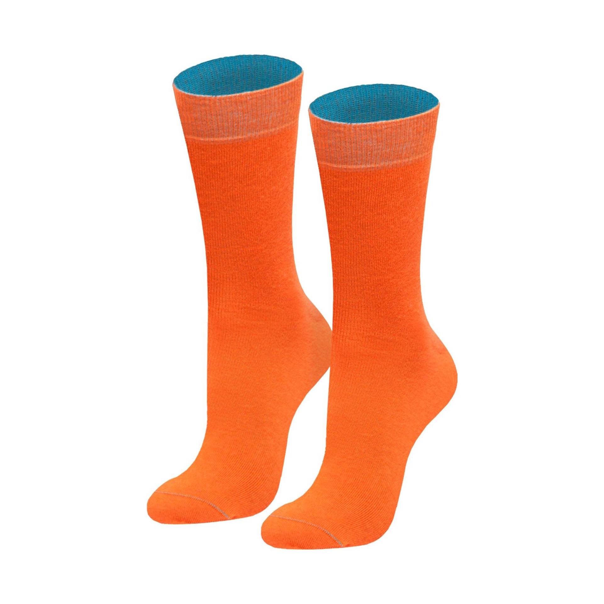 Socken Damen Orange 39-42 von von Jungfeld