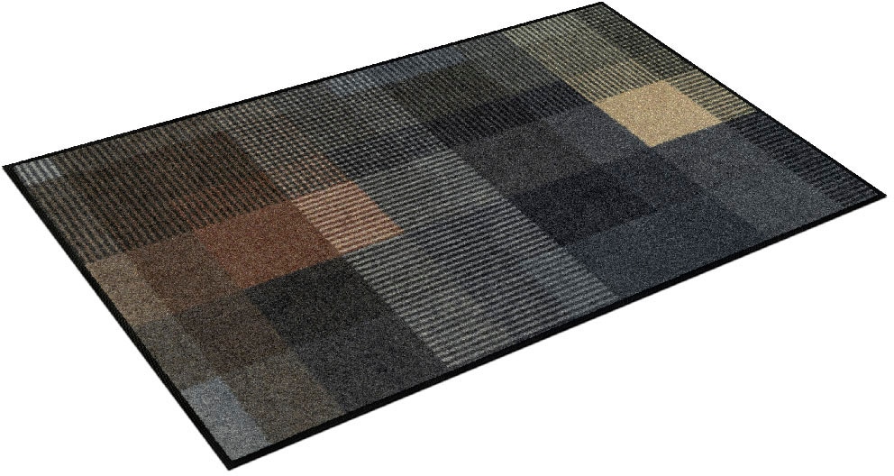wash+dry by Kleen-Tex Teppich »Quadratini«, rechteckig, 7 mm Höhe, In- und Outdoor geeignet, waschbar, Wohnzimmer von wash+dry by Kleen-Tex