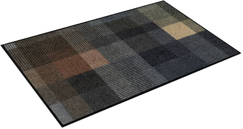 wash+dry by Kleen-Tex Teppich »Quadratini«, rechteckig, 7 mm Höhe, In- und Outdoor geeignet, waschbar, Wohnzimmer von wash+dry by Kleen-Tex