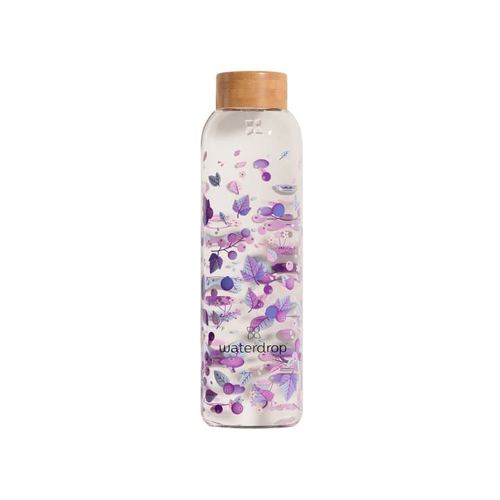 waterdrop Glasflasche Boost 600ml Trinkflasche violett von waterdrop