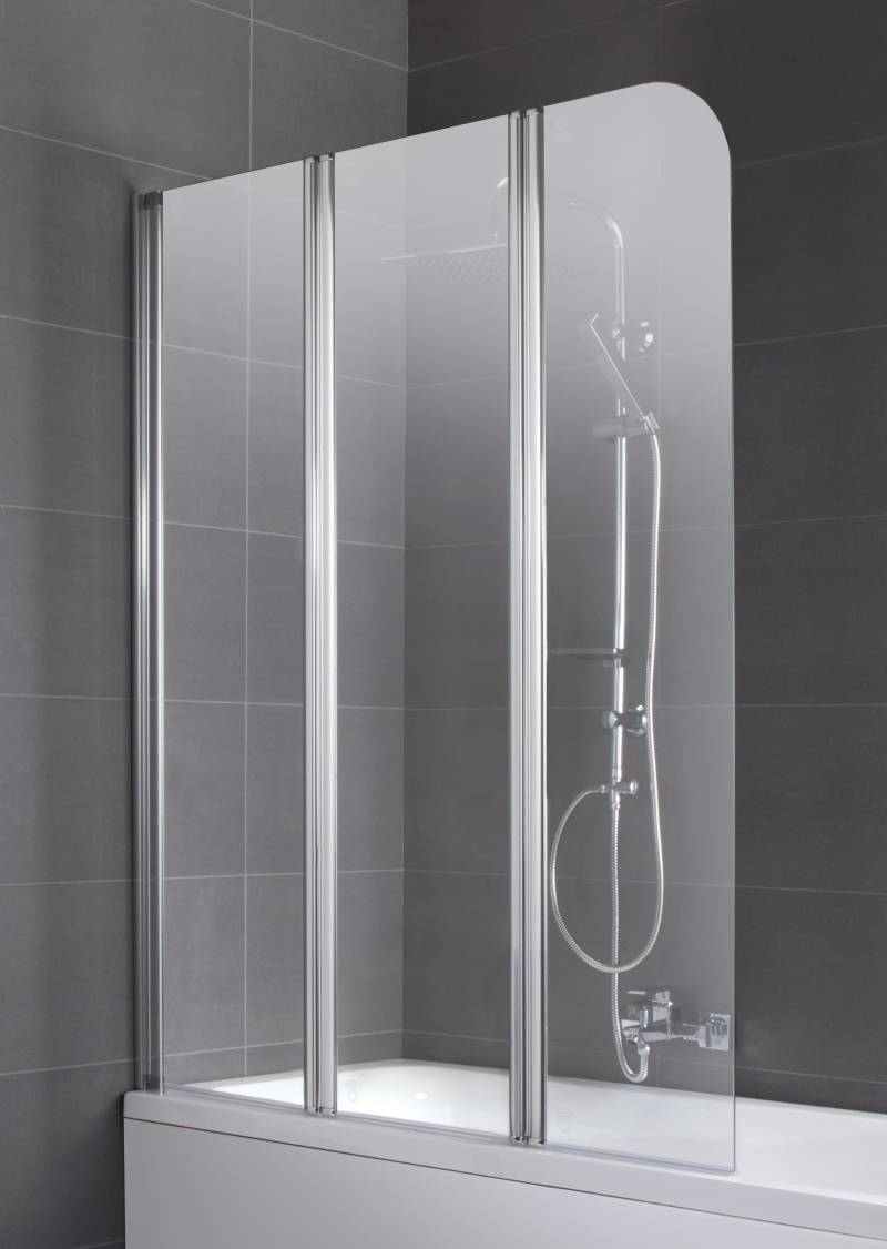welltime Badewannenaufsatz »Summer«, Duschabtrennung für Badewanne, Spritzschutzwand für Badewanne von welltime
