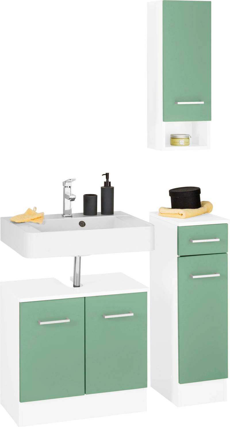 welltime Badmöbel-Set »Ribera«, (3 St.), Waschplatz, Hängeschrank, Unterschrank von welltime