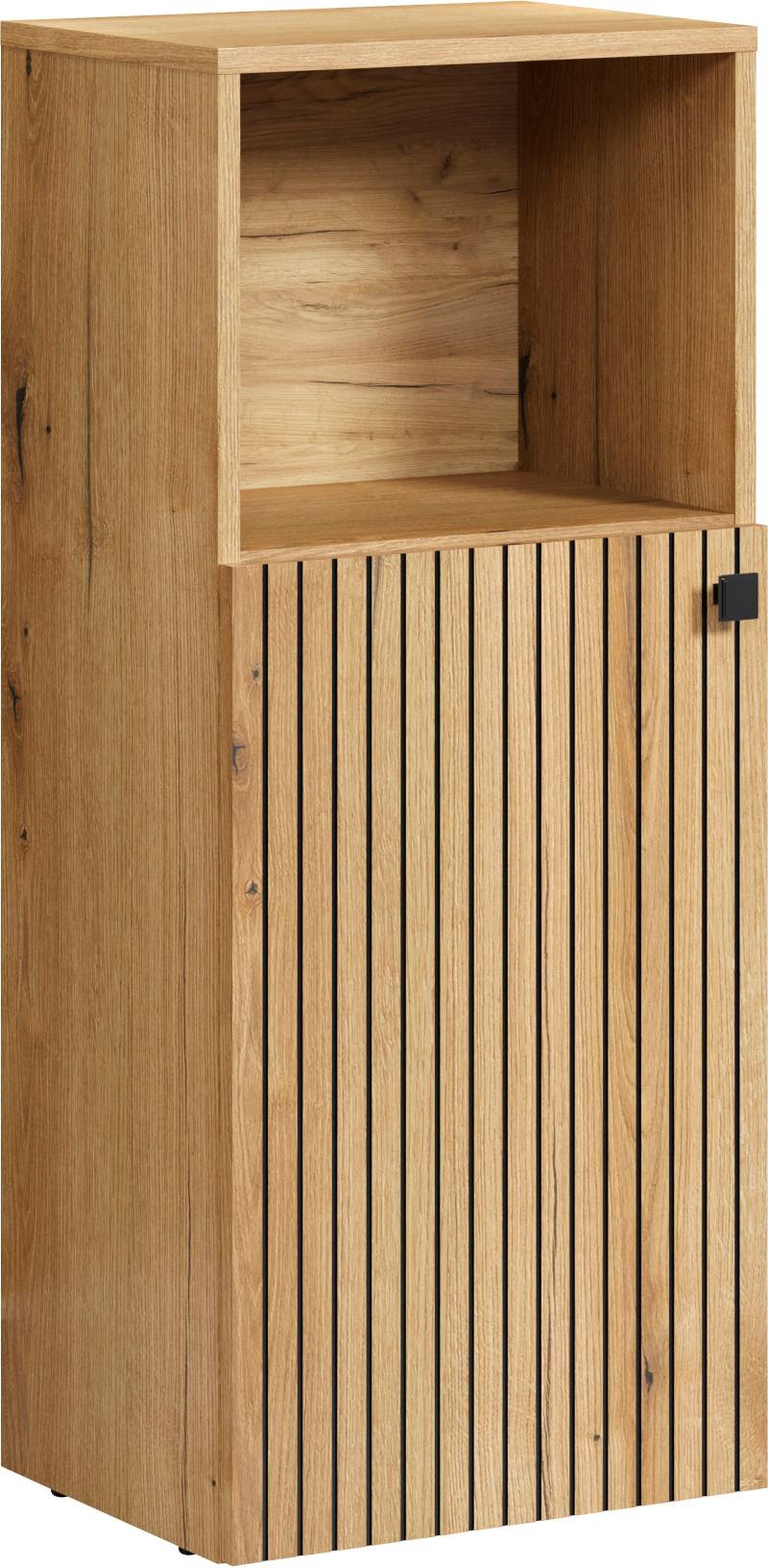 welltime Unterschrank »Amrum«, (1 St.), Badschrank mit offenem Fach und Rillenoptik - Masse (B/T/H) 40/31/95 cm von welltime