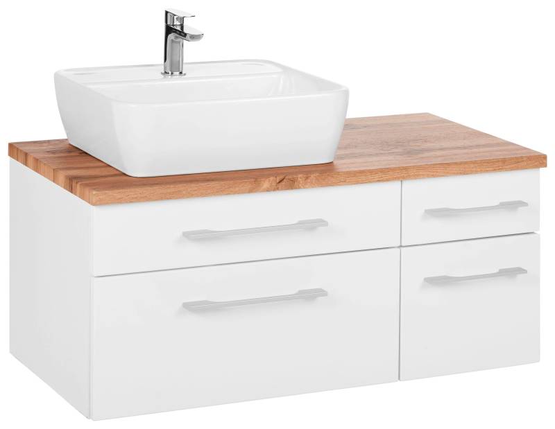 welltime Waschbeckenunterschrank »Davos«, Badmöbel, Waschtisch inkl. Waschbecken, Breite 90 cm von welltime