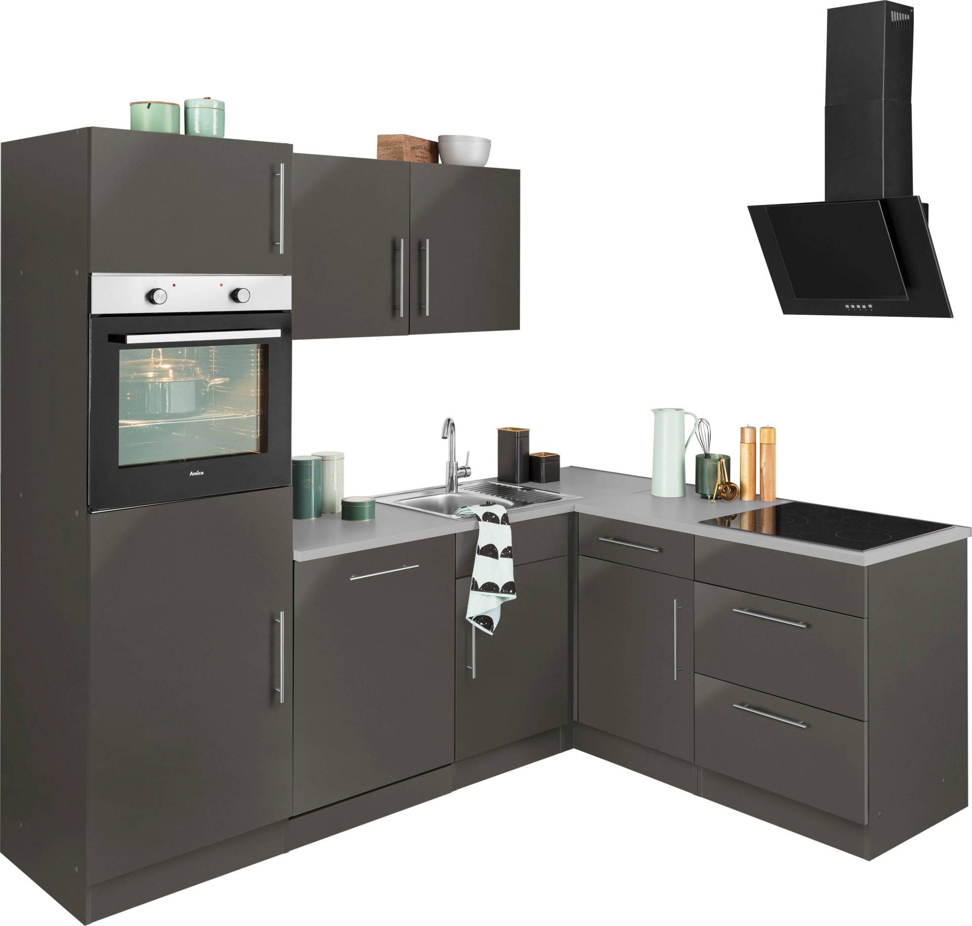 wiho Küchen Winkelküche »Cali«, mit E-Geräten, Stellbreite 230 x 170 cm wiho Küchen Winkelküche »Cali«, mit E-Geräten, Stellbreite 230 x 170 cm von wiho Küchen