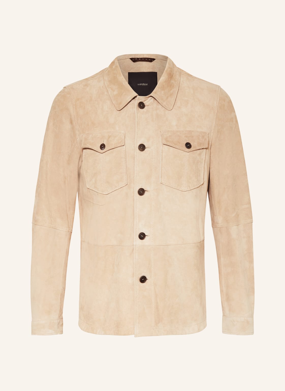 Windsor. Lederjacke Oleano beige von windsor.