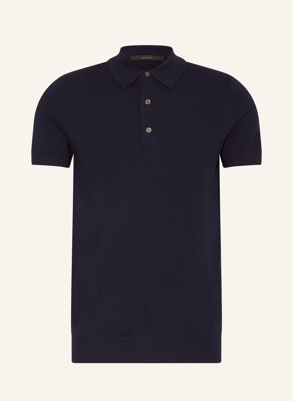 Windsor. Strick-Poloshirt Mit Cashmere blau von windsor.