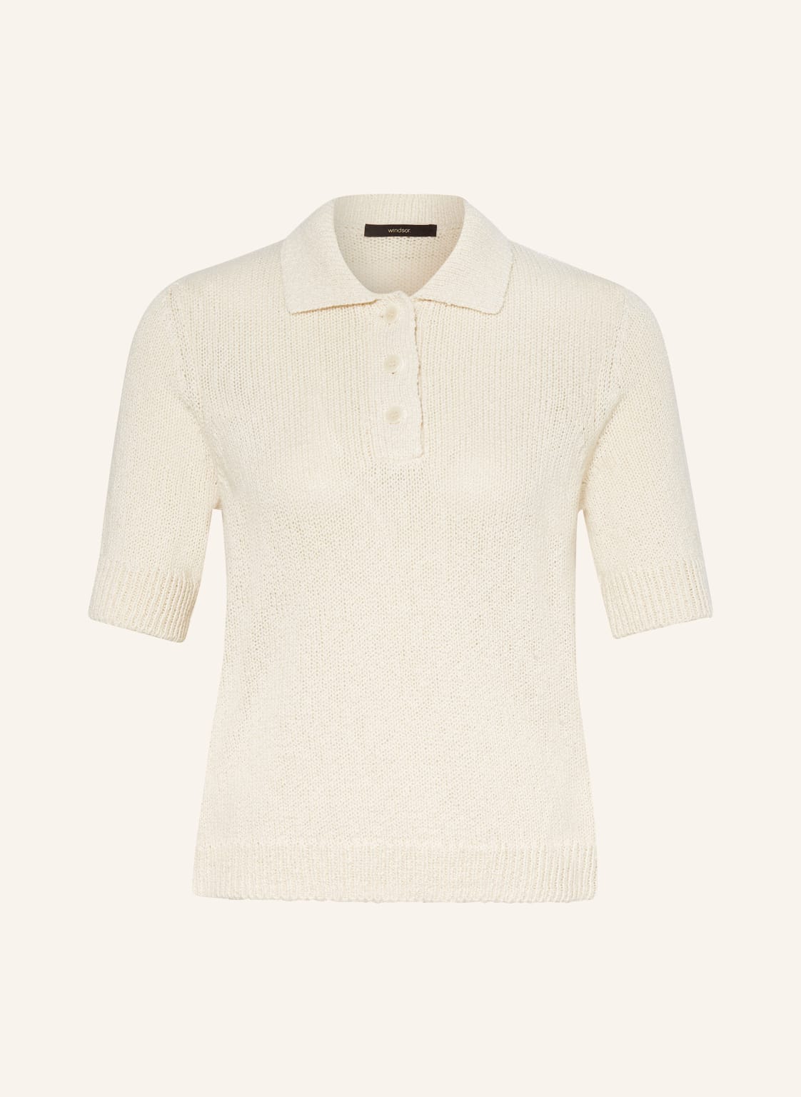 Windsor. Strick-Poloshirt weiss von windsor.