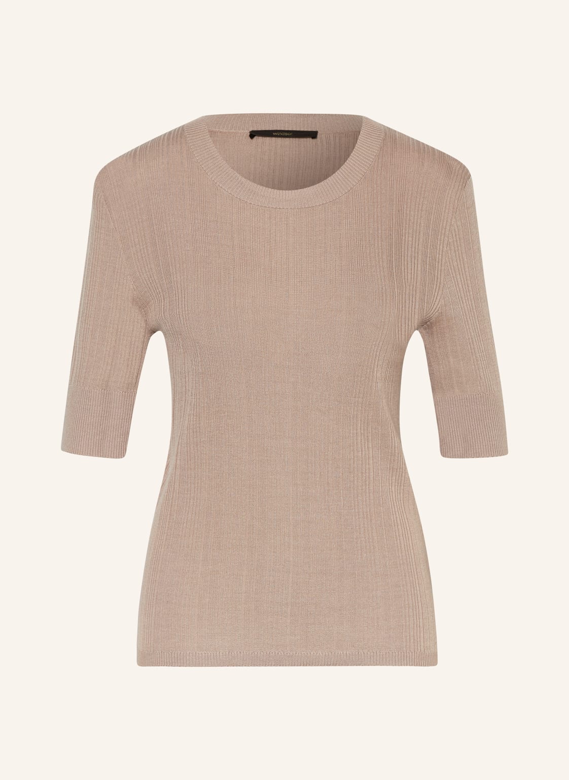 Windsor. Strickshirt Aus Seide beige von windsor.