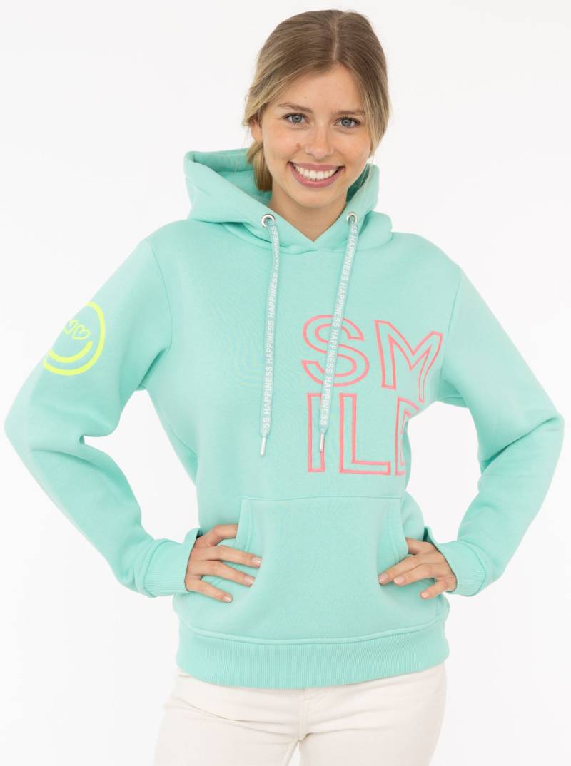 Zwillingsherz Hoodie »"Alissa 2.0"«, mit SMILE Stickerei vorne und hinten von zwillingsherz