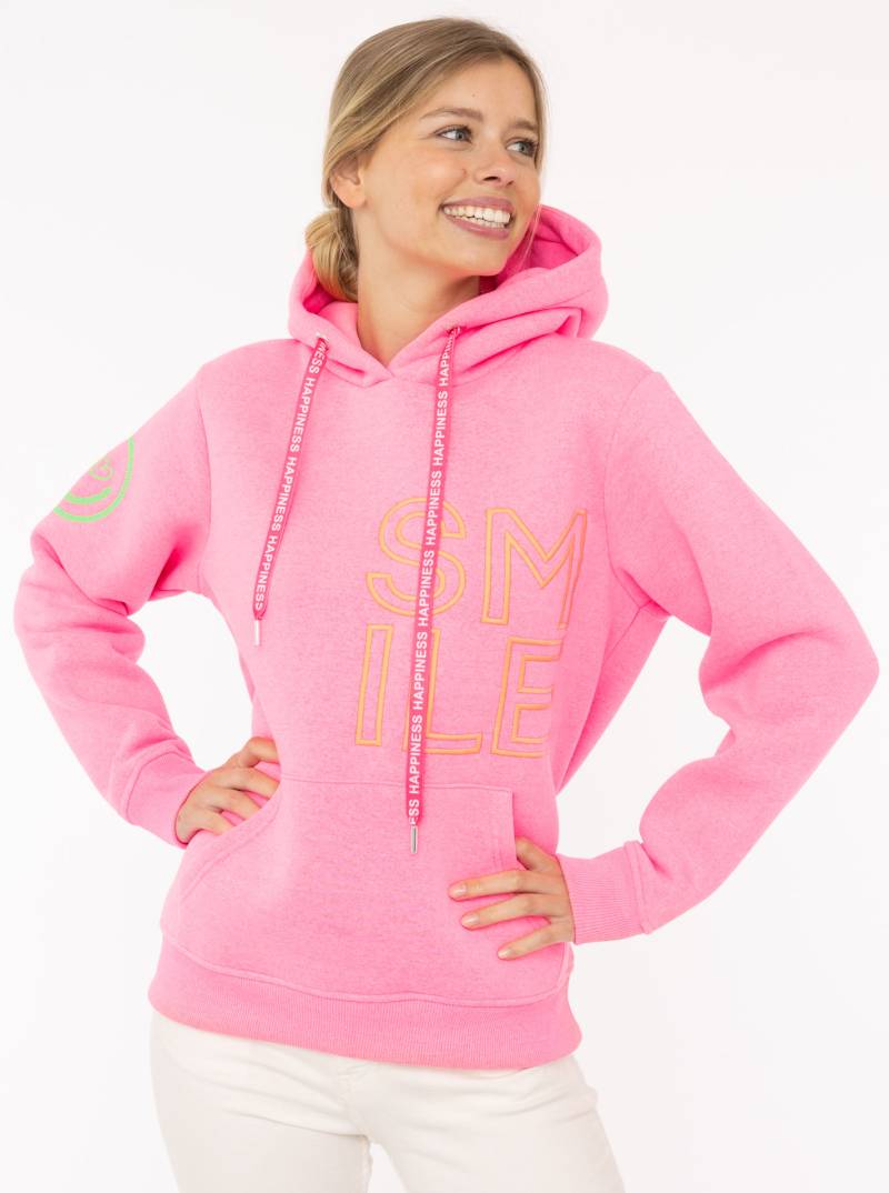 Zwillingsherz Hoodie »"Alissa 2.0"«, mit SMILE Stickerei vorne und hinten von zwillingsherz