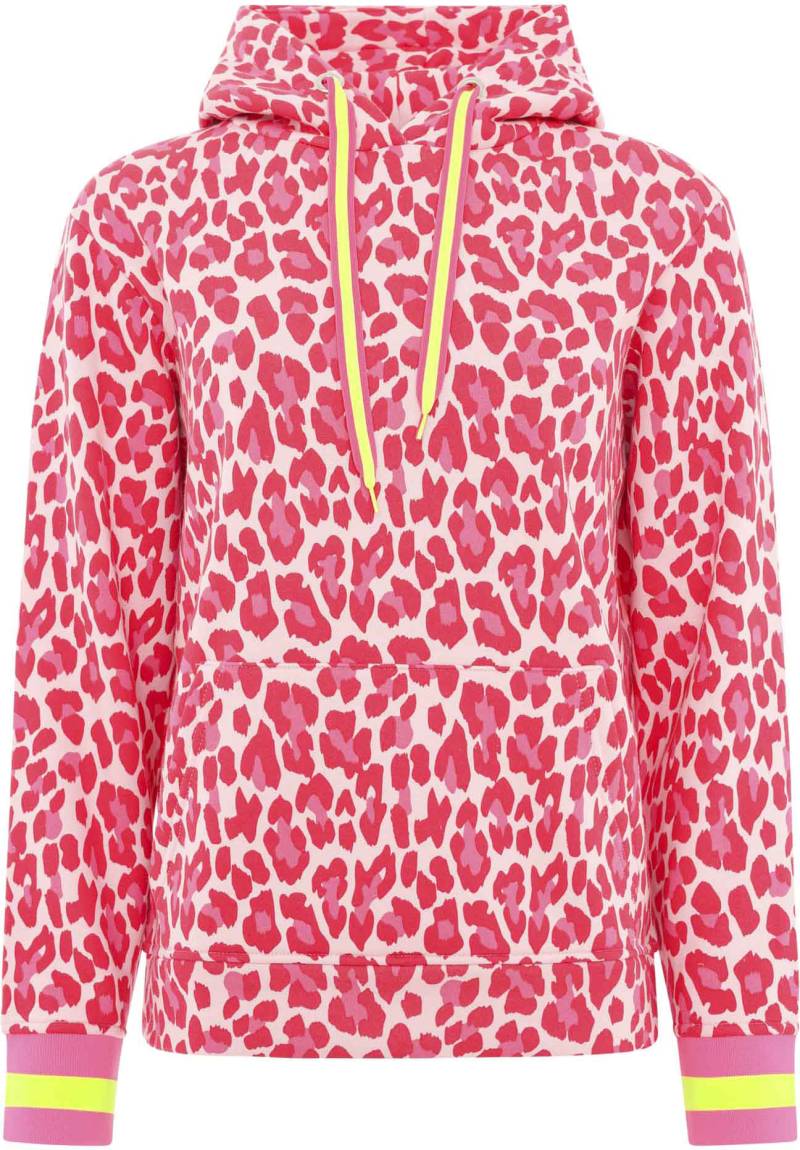 Zwillingsherz Hoodie »"Leo Allover Neon Kante"«, mit Animal-Design und kontrastfarbigen Ärmelbündchen von zwillingsherz