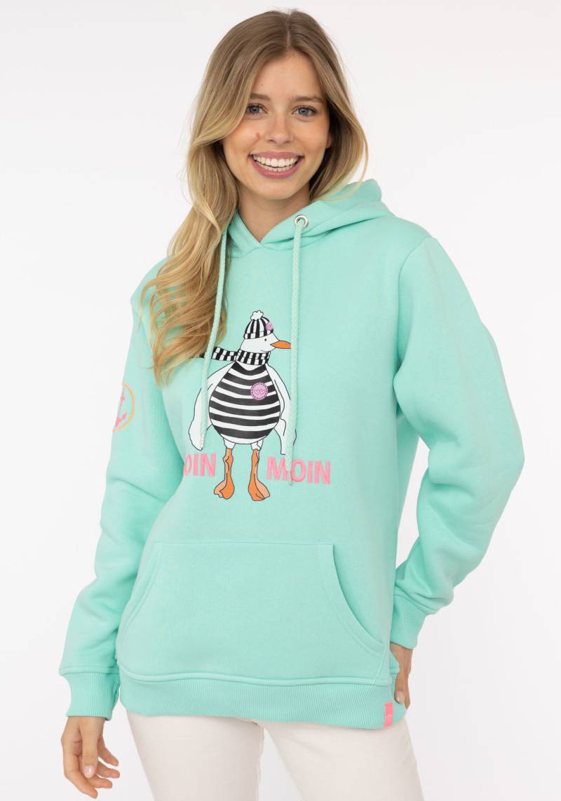 Zwillingsherz Hoodie »"Moin Moin Möwe"«, mit nordischem Gruss und lustiger Möwe von zwillingsherz