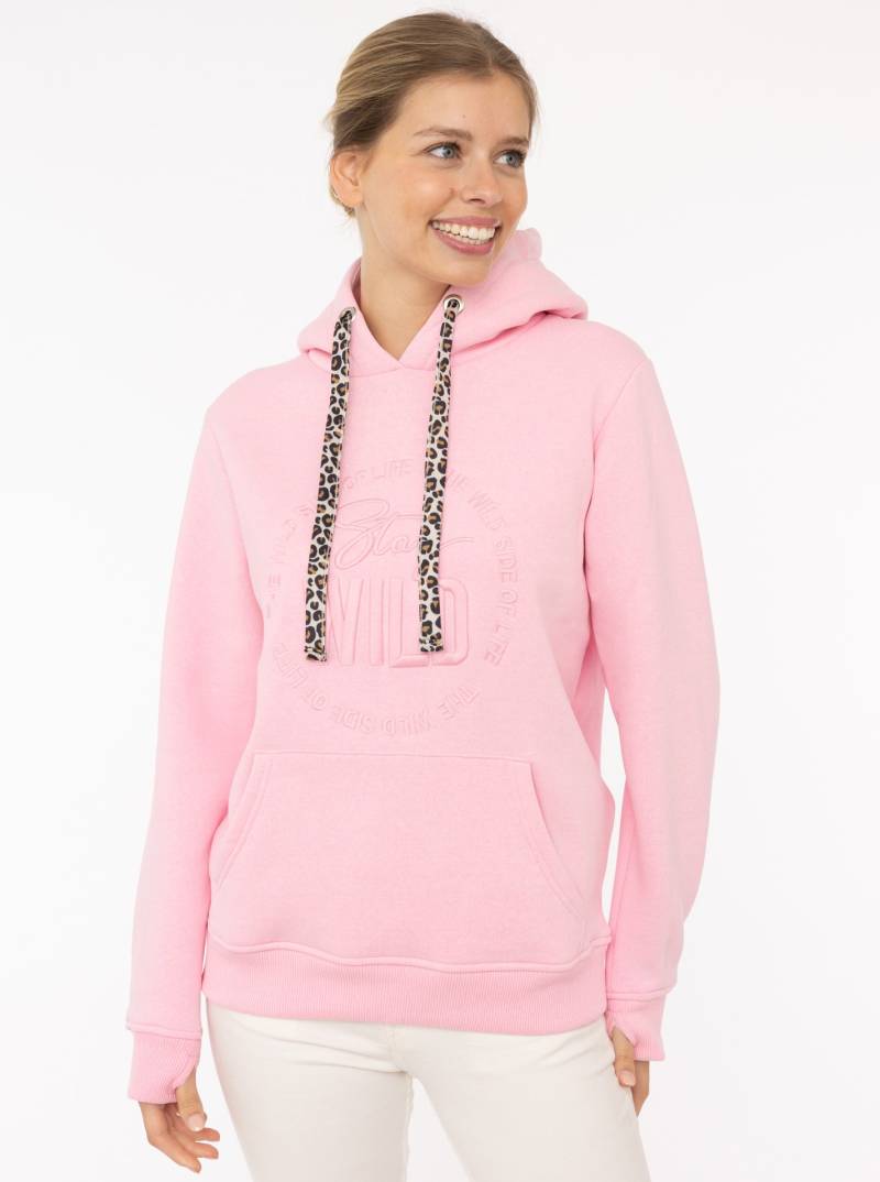 Zwillingsherz Hoodie »"Nelina"«, mit Leo Band und schlichter Stickerei "Stay Wild" von zwillingsherz
