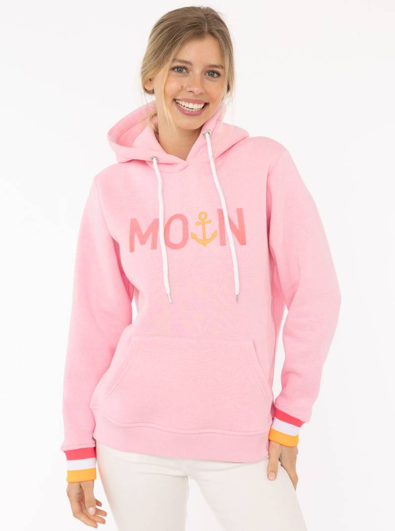 Zwillingsherz Hoodie »"Rahel"«, mit "MOIN" und Anker Stickerei, kontrastfarbigen Ärmelbündchen von zwillingsherz
