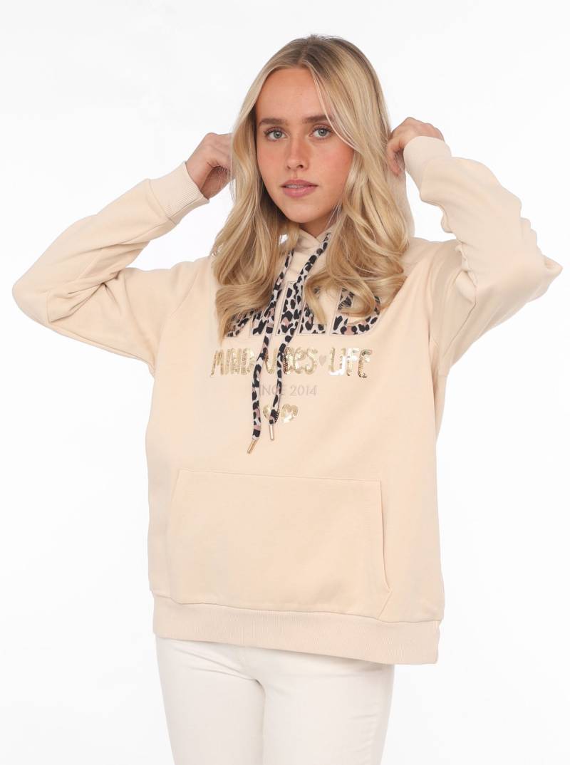 Zwillingsherz Hoodie »"Wild Free"«, mit Pailletten, Kordel und Innenseite der Kapuze im -Look von zwillingsherz