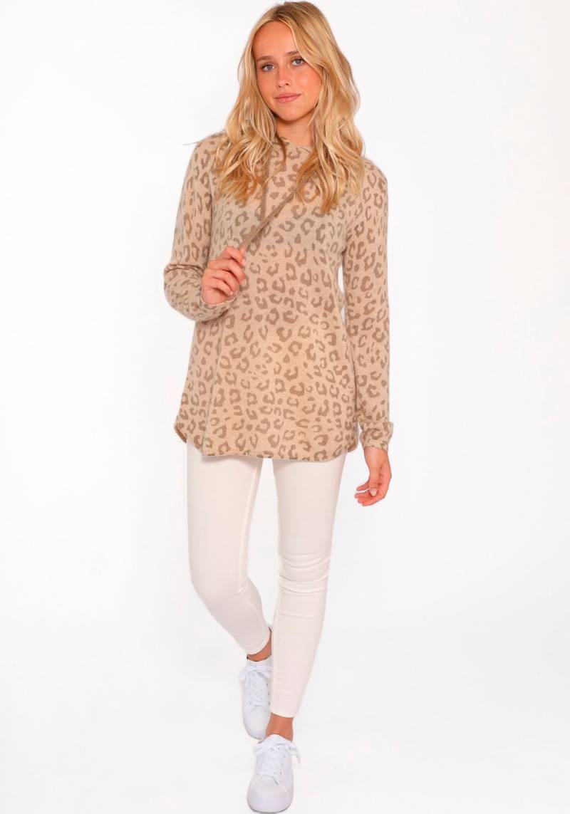 Zwillingsherz Kaschmirpullover »Hoodie "Leo Print"«, mit lockerem Fit und Kapuze von zwillingsherz