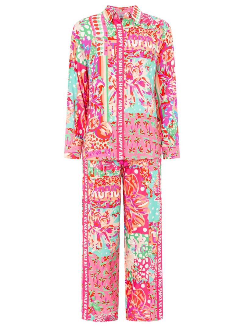 Zwillingsherz Shirtbluse »"Be Happy"«, mit auffälligem Blumenprint von zwillingsherz