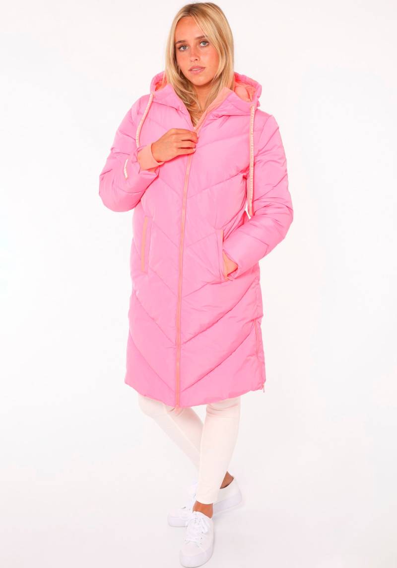 Zwillingsherz Steppjacke »"Good Vibes Only"«, mit Kapuze, mit Kapuze, Backprint und bedrucktem Zugband von zwillingsherz