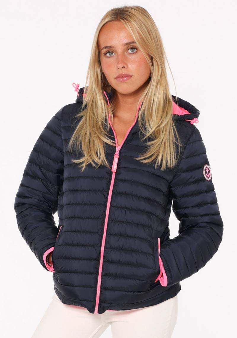Zwillingsherz Steppjacke »"Maritim Patch"«, mit Kapuze, mit "Maritim Patch" am Arm, Kapuze, farbigem Zipper von zwillingsherz